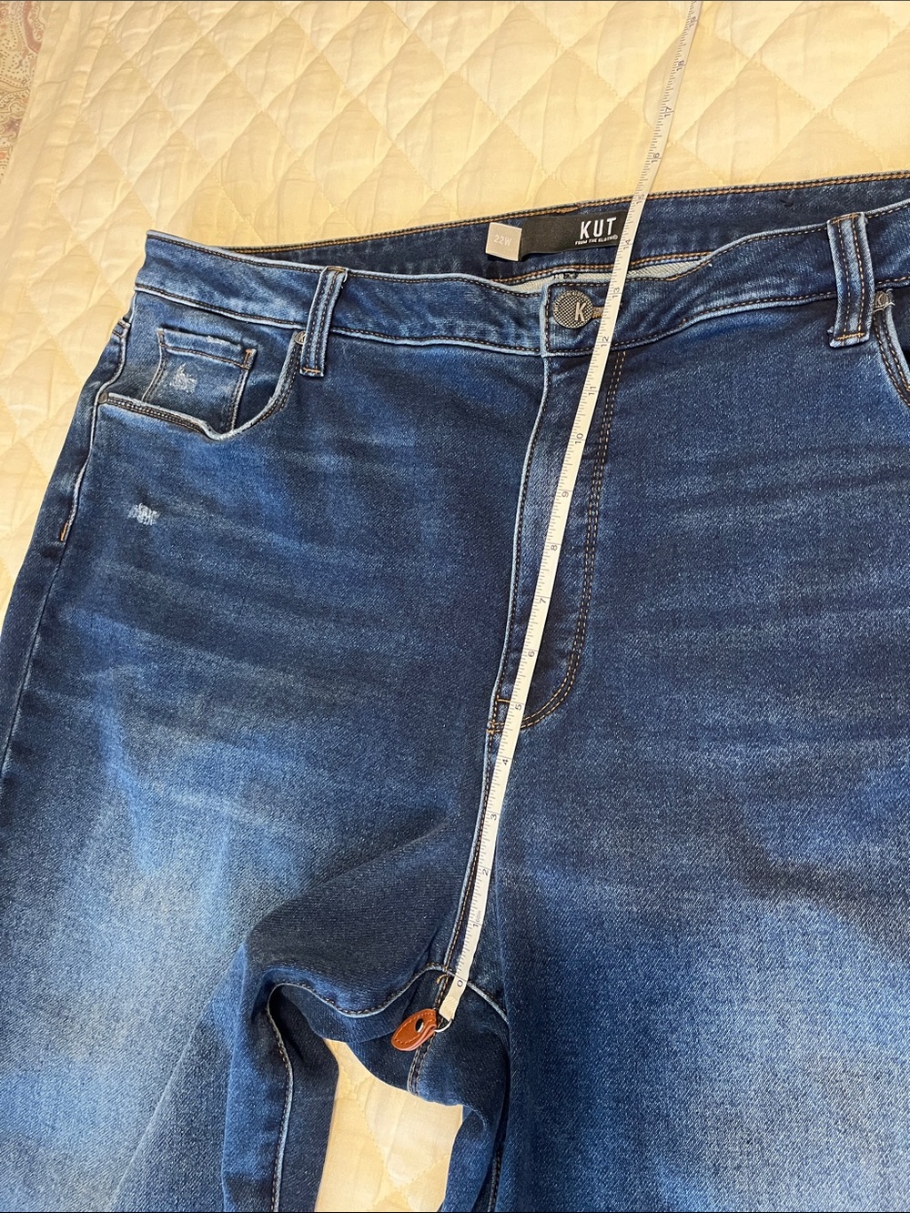 Kut from the Kloth Reese High Rise Ankle Straight Jean 22 22W - Picture 6 of 8
